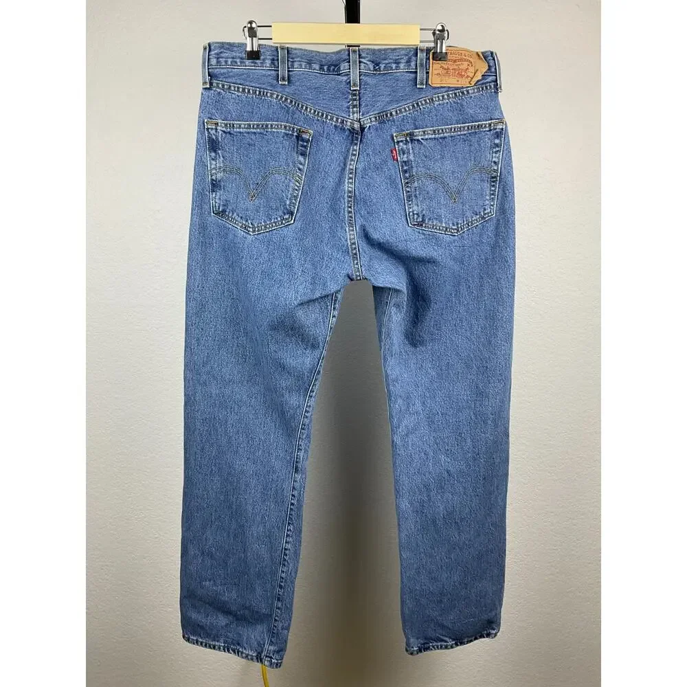 Vintage 2005 Levi's 501 Jeans Mens 38x32 Medium Stonewash Button Fly Y2K